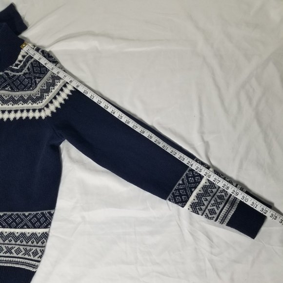 Goodfellow & Co Mens L Full Zip Cardigan Sweater Navy Blue Cream Chevron Argyle - Picture 11 of 12